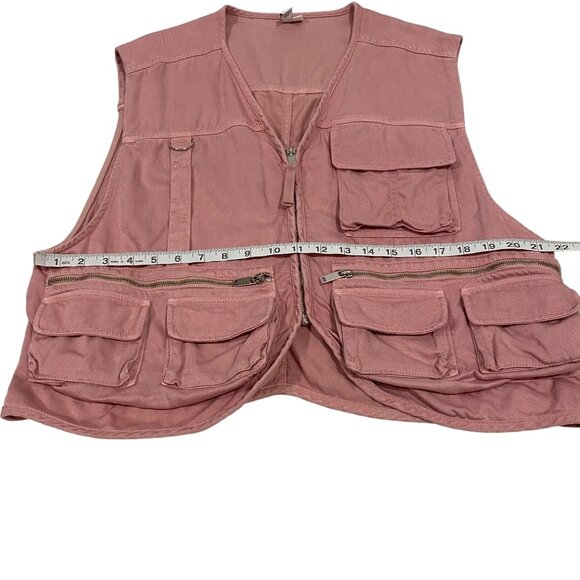 & Other Stories Cotton Blend Workwear Pink Vest Size 8 - Picture 6 of 8